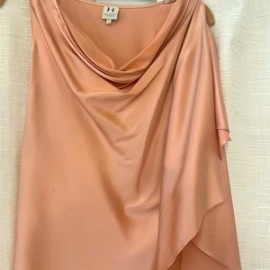HALSTON asymmetrical rose gold Blouse